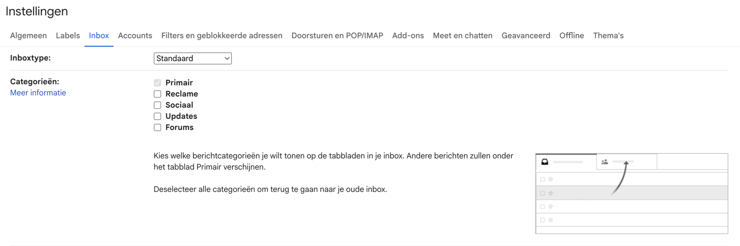 Presis - 5 slimme instellingen in Gmail - categorieen